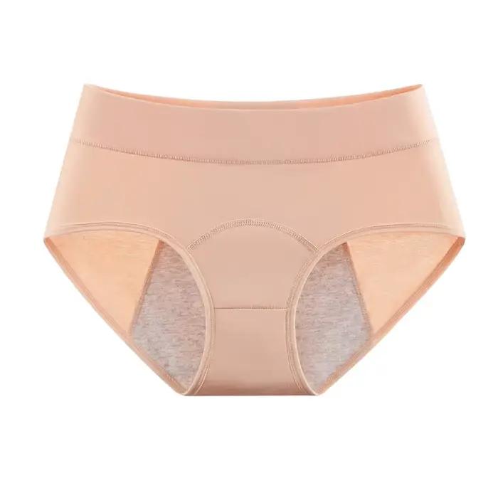 Culotte Menstruelle Taille Haute en Coton, Sous-Vêtement Menstruel