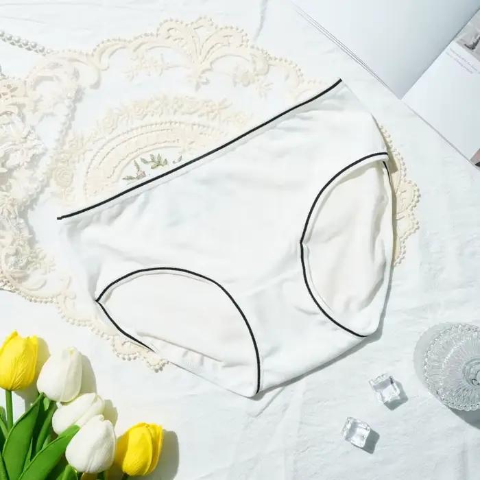 Sous-vêtements féminins culottes Sexy mignonnes confortables légers respirants slips de couleur unie