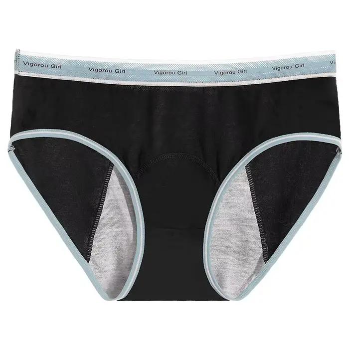 Culottes menstruelles solides pour adolescentes, sous-vêtements anti-fuites pour jeunes filles, culo