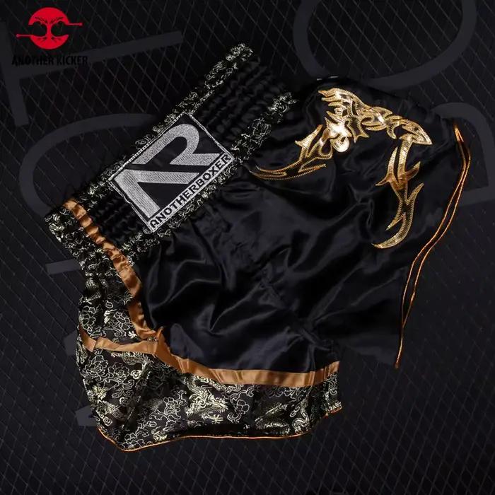 Short de boxe thaïlandais pour hommes, short d'entraînement de compétition Muay Thai pour femmes et 