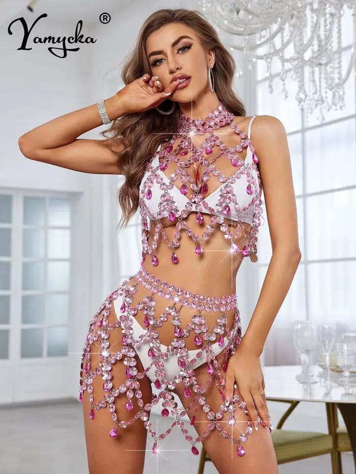 Robe d'été sexy transparente en strass métalliques pour femme 2026, robe de soirée clubbing et de pl