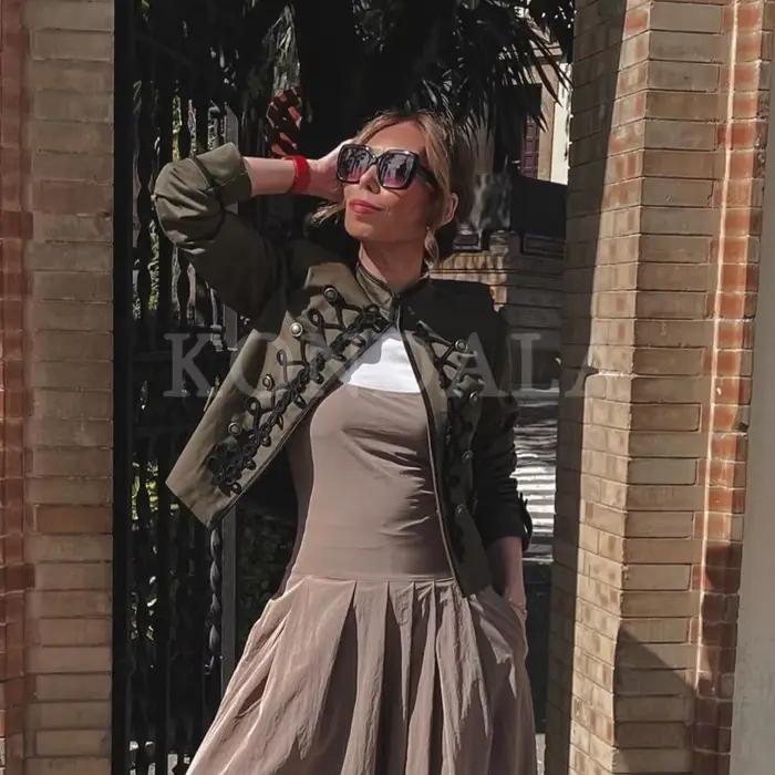 KONDALA 2026 Printemps-Été – Vestes Brodées Vertes Élégantes pour Femmes – Mode Soirée, Remise de Di