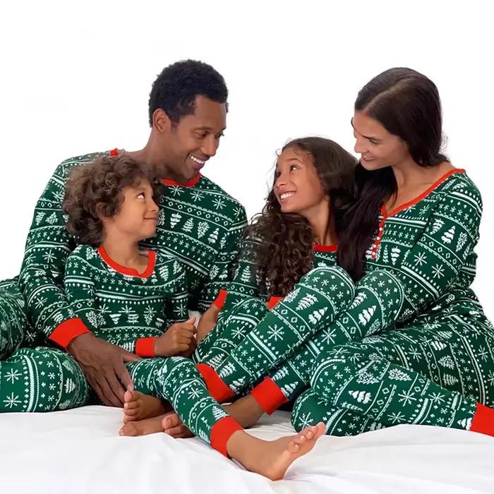 Ensemble de pyjamas de Noël pour la famille, tenues d'hiver assorties mère-enfant, vêtements de déte