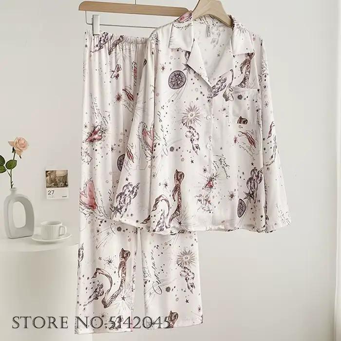 Ensemble pyjama 2 pièces pour femme, tenue d'intérieur printemps-été, nouvelle collection, vêtement 