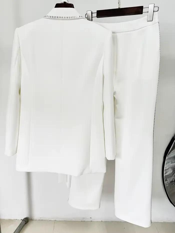 Ensemble de costume de créateur HIGH STREET, dernière mode 2026, pour femme, avec blazer à bouton un