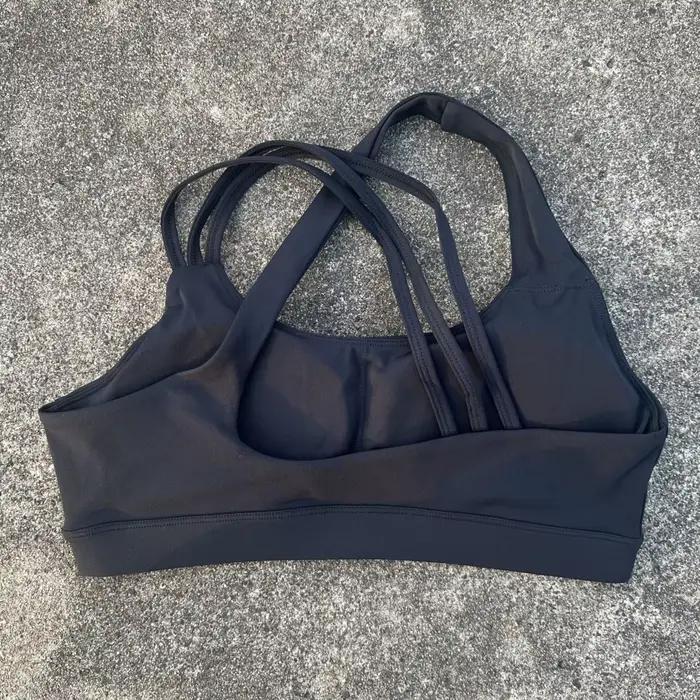 Soutien-gorge de Sport pour femmes, couleur unie, dos croisé, haute résistance, haut moulant, entraî