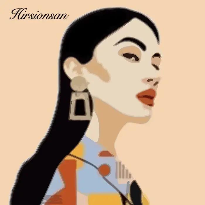 Hirsionsan – t-shirt en coton imprimé pour femme, haut Chic, ample, décontracté, esthétique, surdime