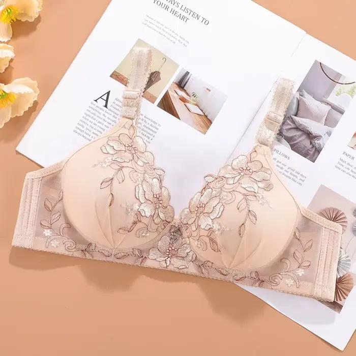Bralette Push Up soutiens-gorge pour femmes sous-vêtements Vintage imprimé fleuri réglable Sexy Ling