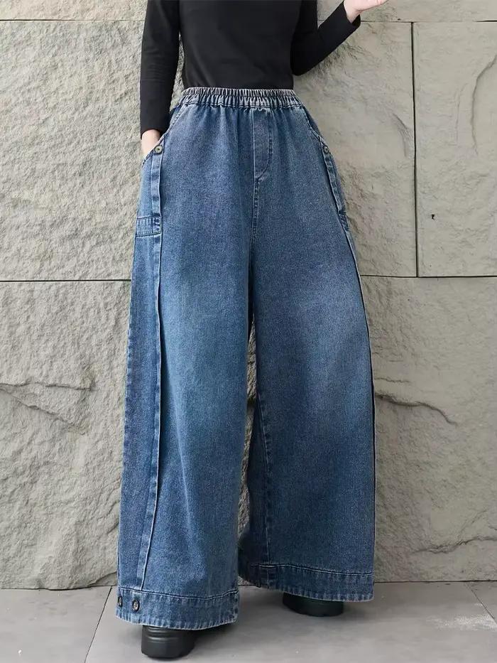 Amax LuluE 2026 printemps mode classique Denim pantalon dames Vintage solide jean décontracté femmes