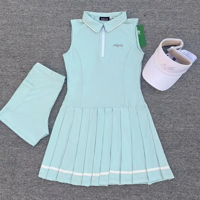 Robe de sport de golf sans manches pour femme, nouveau style 2026, avec propriétés antibactériennes,