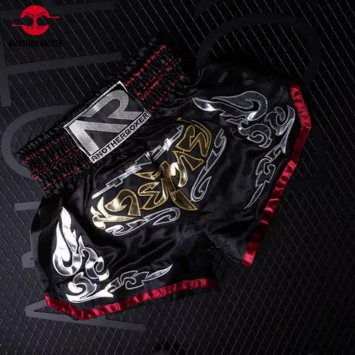 Short de boxe thaïlandais pour hommes, short d'entraînement de compétition Muay Thai pour femmes et 