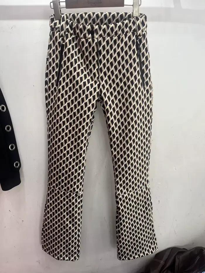 Ensemble de ski deux pièces pour femme, Parka de Sport rembourrée, taille haute, avec ceinture, poch
