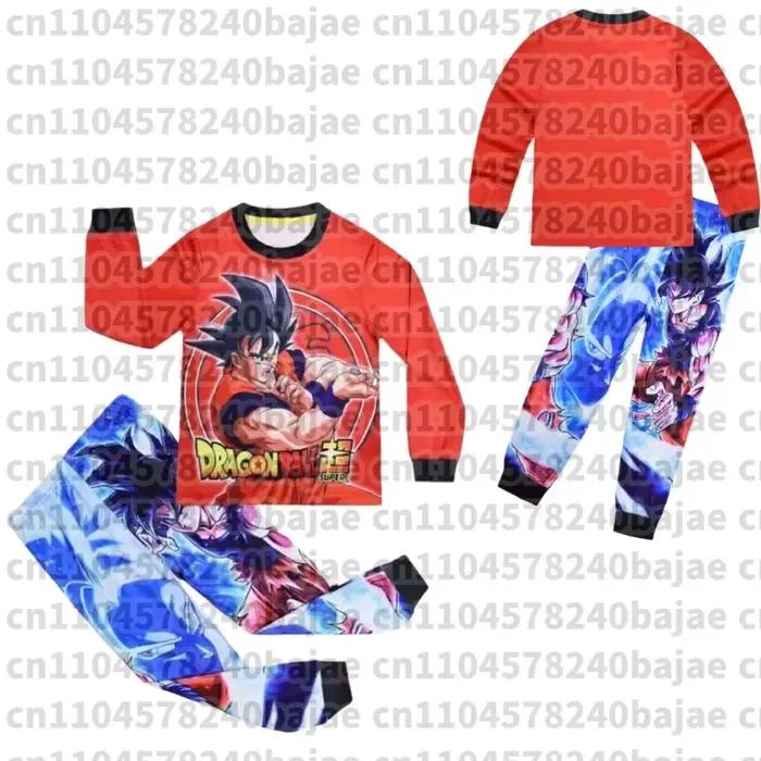 Ensemble pyjama Dragon Ball Goku pour enfant, vêtements de nuit doux, vêtements de maison amples, pa