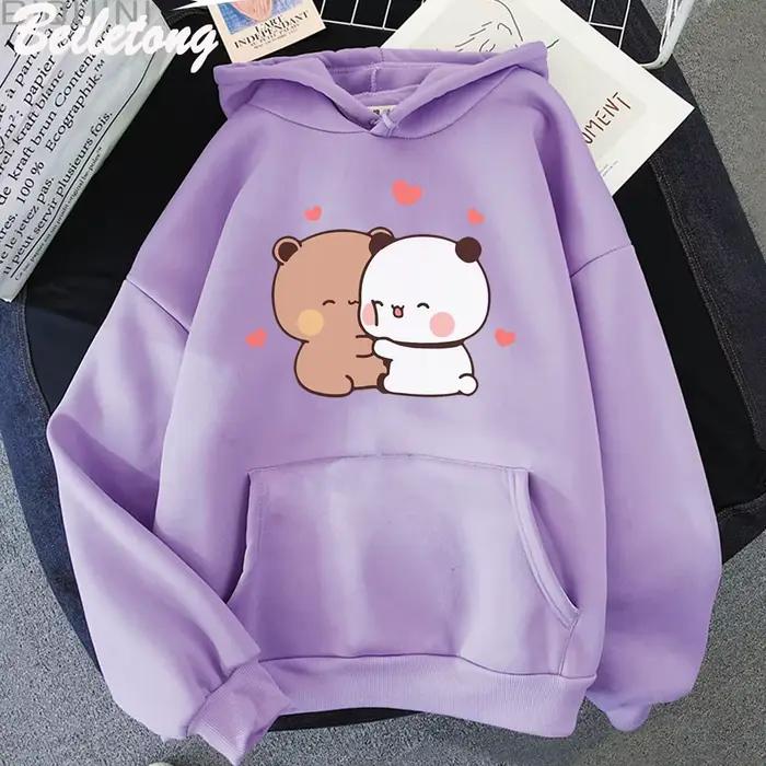 KrasnoBear-Sweats à capuche de dessin animé mignon pour filles, Bubu, Dudu, Kawaii, Vêtements pour f