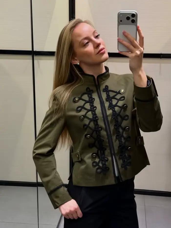 ZYIG Nouvelle Collection Printemps 2026 – Veste de Costume Élégante pour Femme avec Épaulettes Rembo