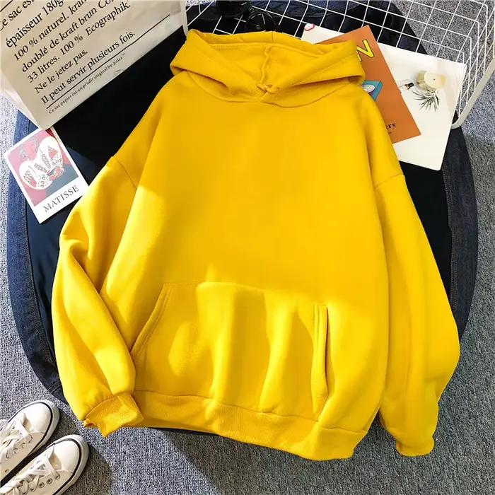 Sweat à capuche solide pour femmes, décontracté, confortable, extensible, poches amples, vêtements c