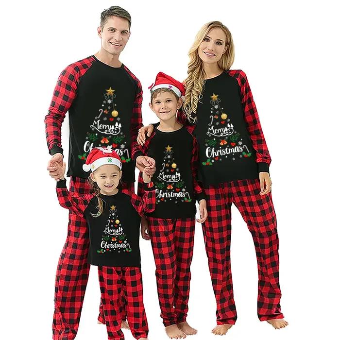Pyjamas de Noël à la mode pour la famille Pyjamas de Noël Famille Pyjamas de Noël Ensembles assortis