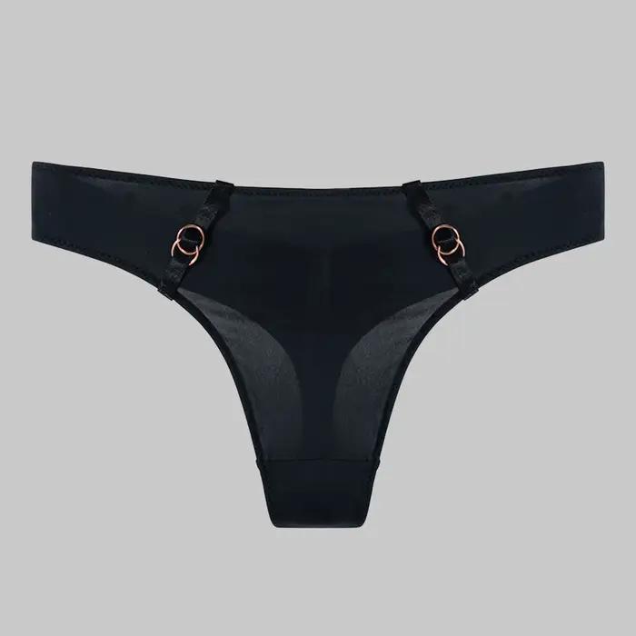 Taille basse T-Back culotte solide sous-vêtements décontractés pour les femmes Sexy Hipster culotte 
