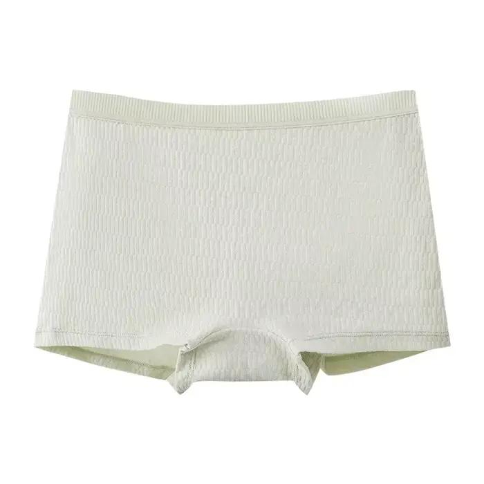 Culotte en coton gaufré pour femme, sous-vêtement sexy taille mi-basse, caleçon féminin, sous-jupe, 