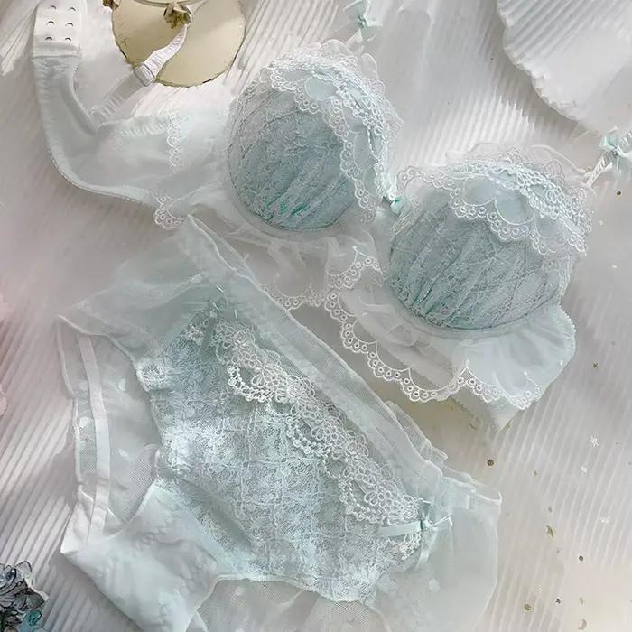 Ensemble de soutien-gorge sexy Lolita pour petites poitrines, soutien-gorge sexy sans armatures, sou