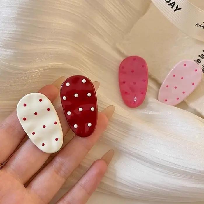 Ensemble de pinces à cheveux à pois mignons, épingles à cheveux ovales colorées, accessoires pour ch