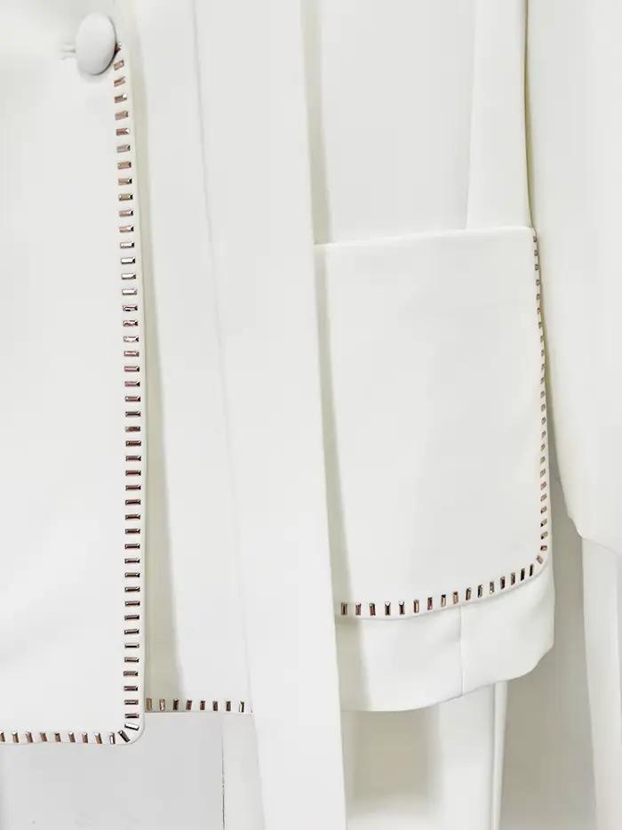 Ensemble de costume de créateur HIGH STREET, dernière mode 2026, pour femme, avec blazer à bouton un