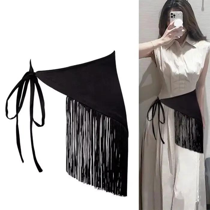Ceinture de taille large, Corset, chemise, robe, manteau, accessoires de décoration, pompon rétro, t