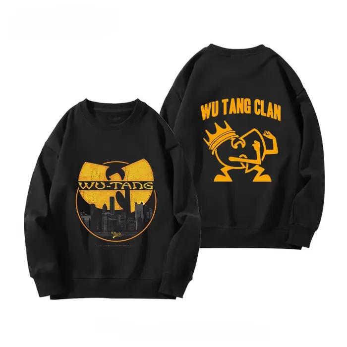 Sweat à capuche col rond Wu-Tang Clan pour garçons – Style rétro vintage, tendance et polyvalent, id