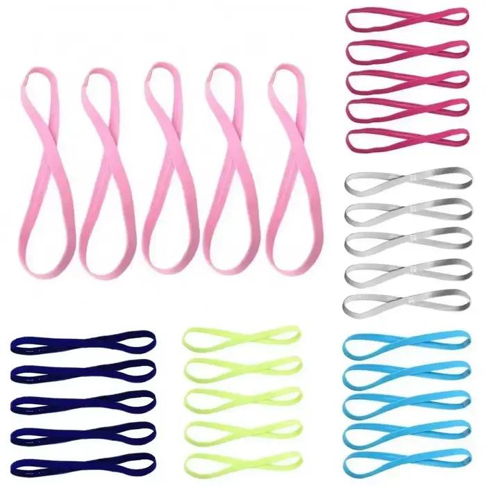 Bandeaux de cheveux de yoga pour hommes et femmes, bande de sauna de sport bande de course non ald, 