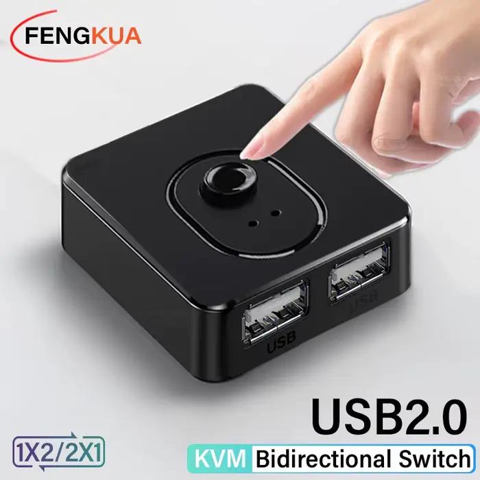 Commutateur KVM USB 3.0 1x2/2x1, Hub USB bidirectionnel USB2.0, extension USB3.0, contrôleur partagé