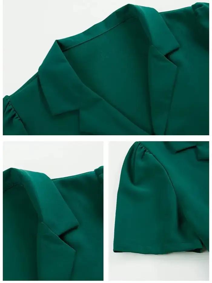 JMPRS-Chemises à col cranté pour femmes, chemises minces boutonnées à manches courtes, mode décontra