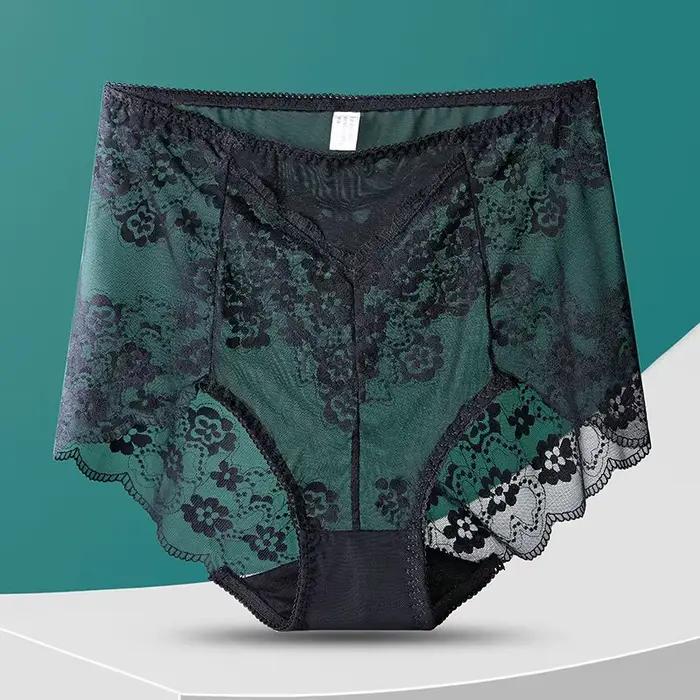 Lingerie Sexy pour femmes culottes ropa intérieur sexi mujer dentelle ropa de mujer taille haute sou