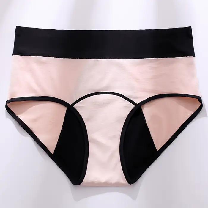 Culottes menstruelles taille moyenne pour femmes, respirantes, anti-fuites, douces et extensibles, s