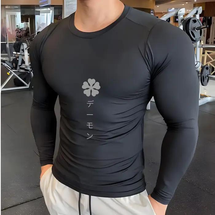 Hommes Compression chemise Anime Sport séchage rapide Gym t-shirts Fitness été athlétique sous-vêtem