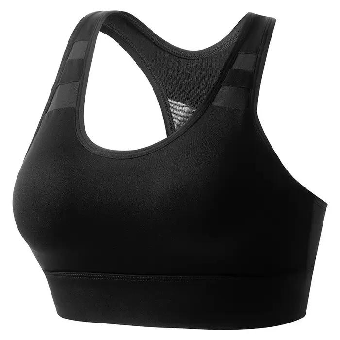 Soutien-gorge de sport à fort impact avec bonnets fixes, dos nageur, antichoc, sans couture, de main