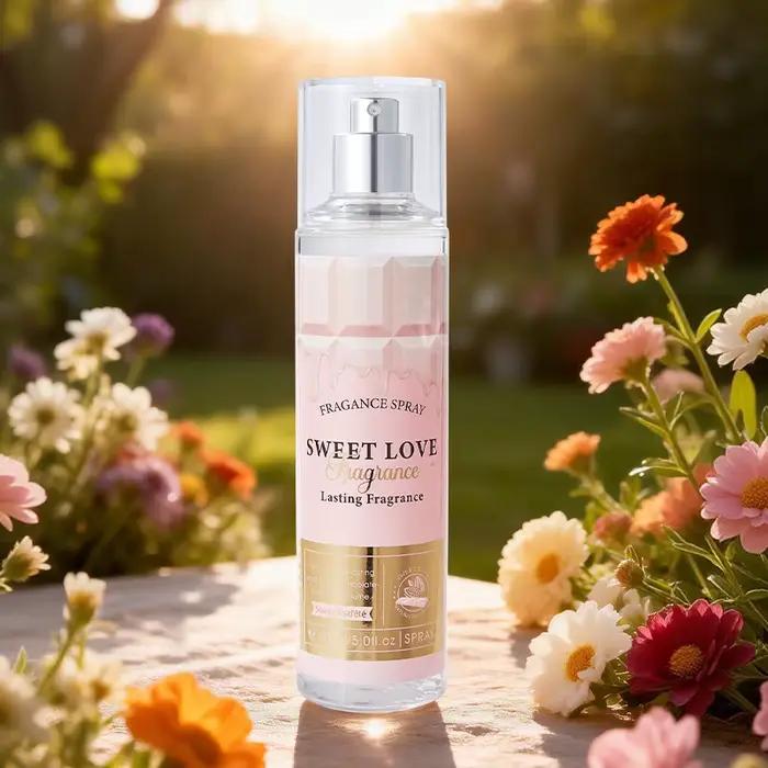 Brume Corporelle Parfumée Douce Amour, Longue Durée, aux Notes Riches de Rose, Gardénia, Jasmin et L