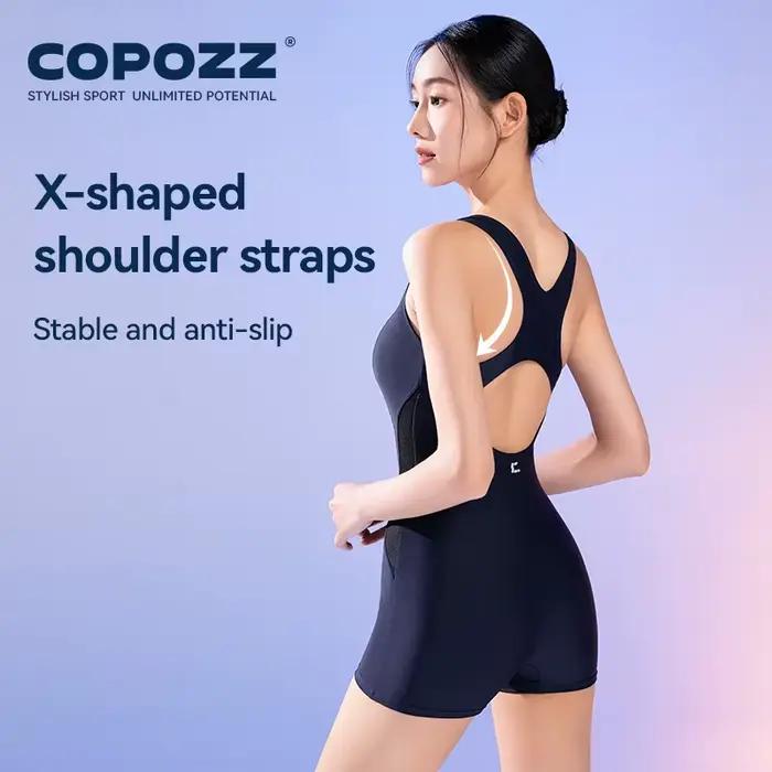 COPOZZ-Maillot de bain une pièce pour femme, monokini, tenue de natation, surf, anti-éruption cutané