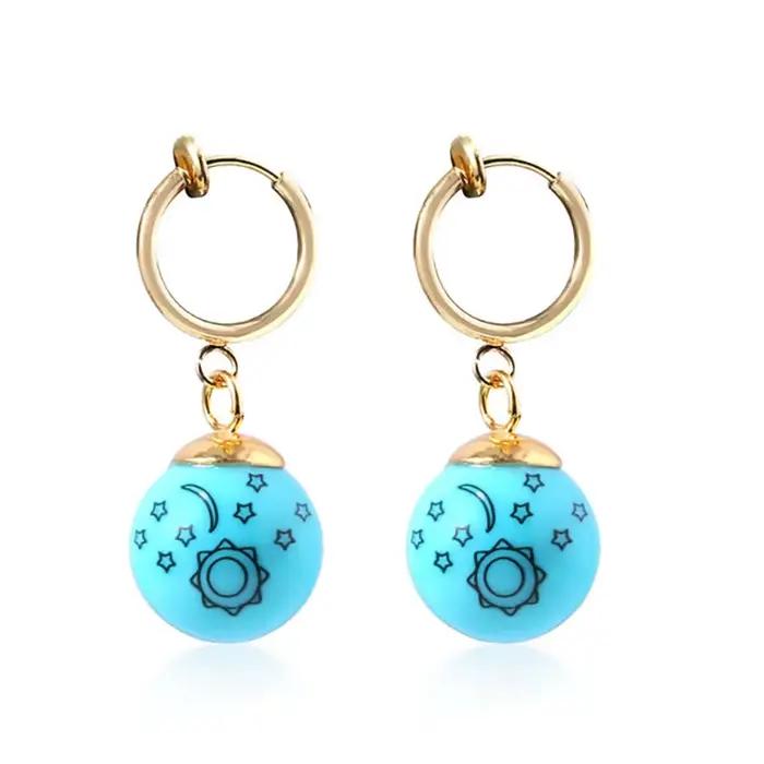 Boucles d'oreilles pendantes et clips d'oreille Elizabeth Liones, accessoires de cosplay de l'anime 