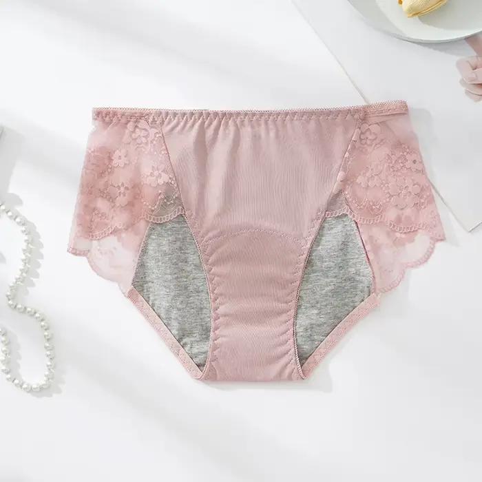 Culotte menstruelle en coton pour femme, sous-vêtements physiologiques anti-fuite, confortables, res