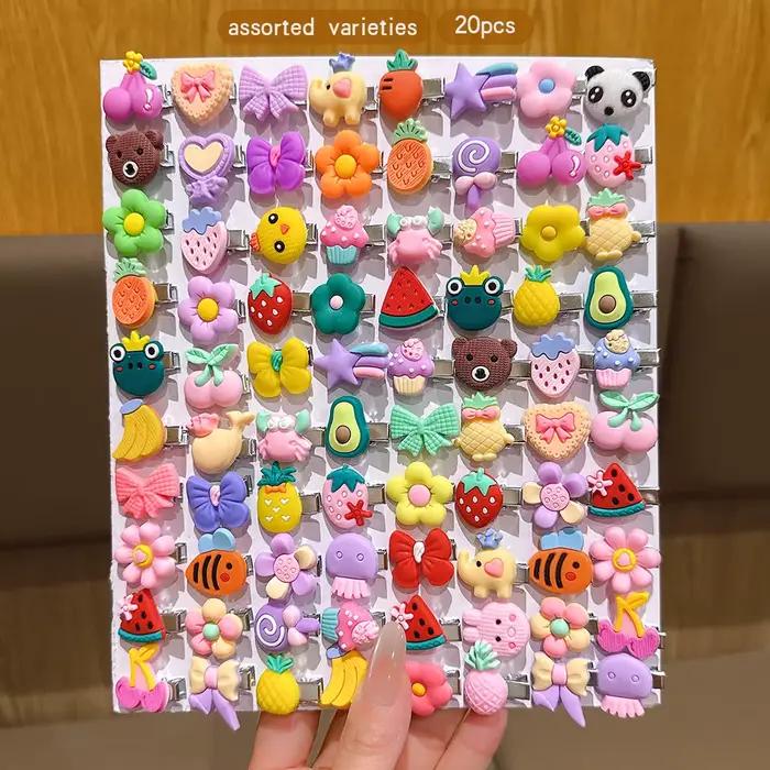 20 pinces à cheveux mignonnes de dessin animé aléatoires adaptées aux accessoires de cheveux quotidi