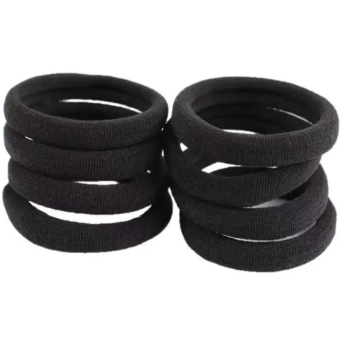 10-100 pièces noir haute élasticité bandeau serviette bandeau 4CM sans couture cheveux corde en cuir