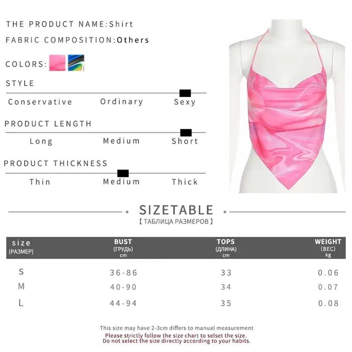 Corset dos nu Y2K Bandana Print pour femme, dos nu, licou, fibre courte, esthétique, été, Y-Harajuku