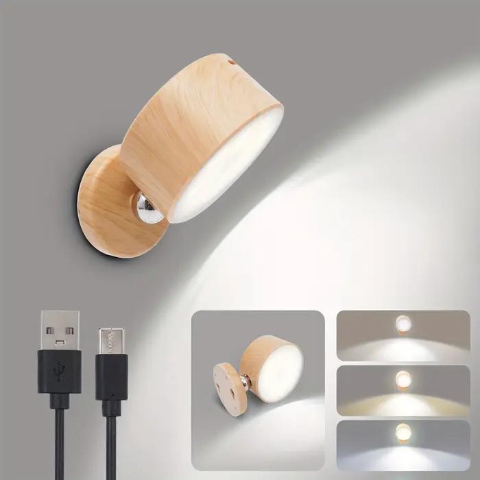 Veilleuse magnétique sans fil à 3 températures de couleur et luminosité réglable, éclairage mural 36