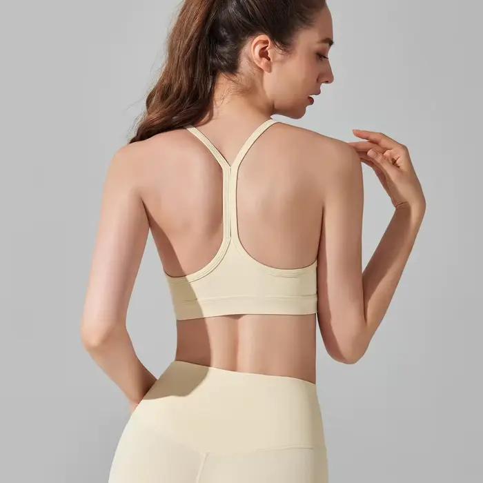 Soutien-gorge de sport à fort impact pour femme – Soutien-gorge de fitness respirant Racerback Yoga 
