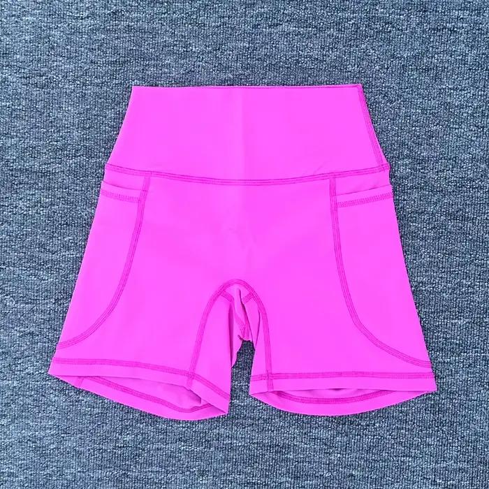 Short de sport à poches pour femmes, taille haute, short de levage des hanches, Yoga, court, entraîn