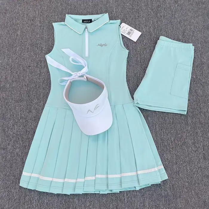 Robe de sport de golf sans manches pour femme, nouveau style 2026, avec propriétés antibactériennes,