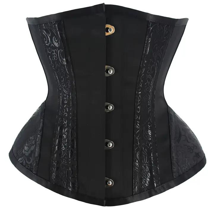 Corset court en forme de sablier pour femmes, Bustiers et Corsets gothiques Sexy, sous le buste, ent