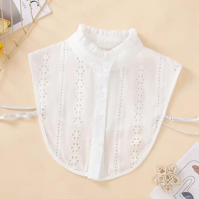 Faux col respirant ajouré pour femmes, col montant à la mode, professionnel décontracté polyvalent, 