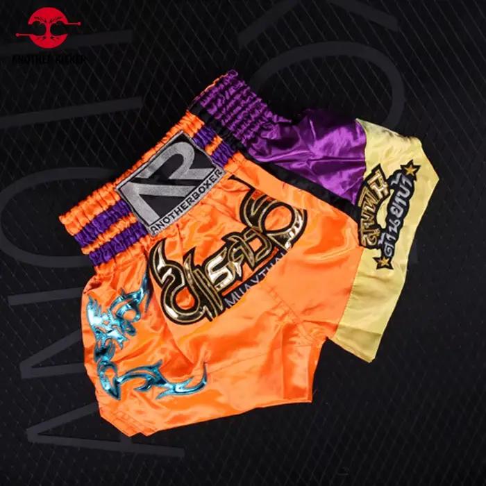 Short de boxe thaïlandais pour hommes, short d'entraînement de compétition Muay Thai pour femmes et 