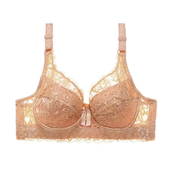 Soutien-gorge brodé en dentelle, bonnet B C D, Sexy, à armatures, ajustable, plongeant, Lingerie pou